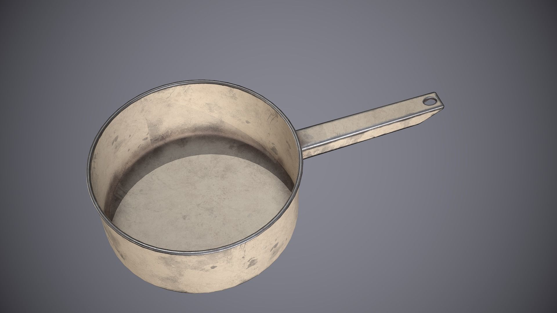 Dipper metal bucket Low-poly 3D model_9