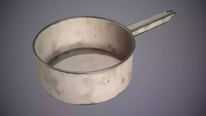 Dipper metal bucket Low-poly 3D model