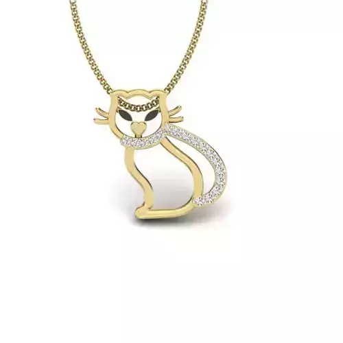 Kids cat pendant 3dm detail 3D print model 3D print model