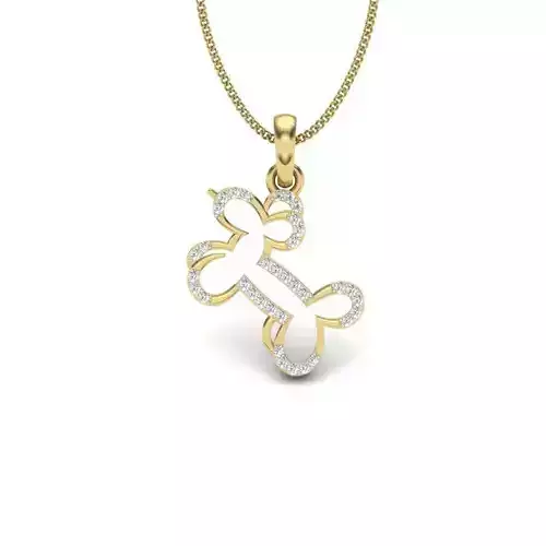 Kids bone pendant 3dm render detail 3D print model 3D print model
