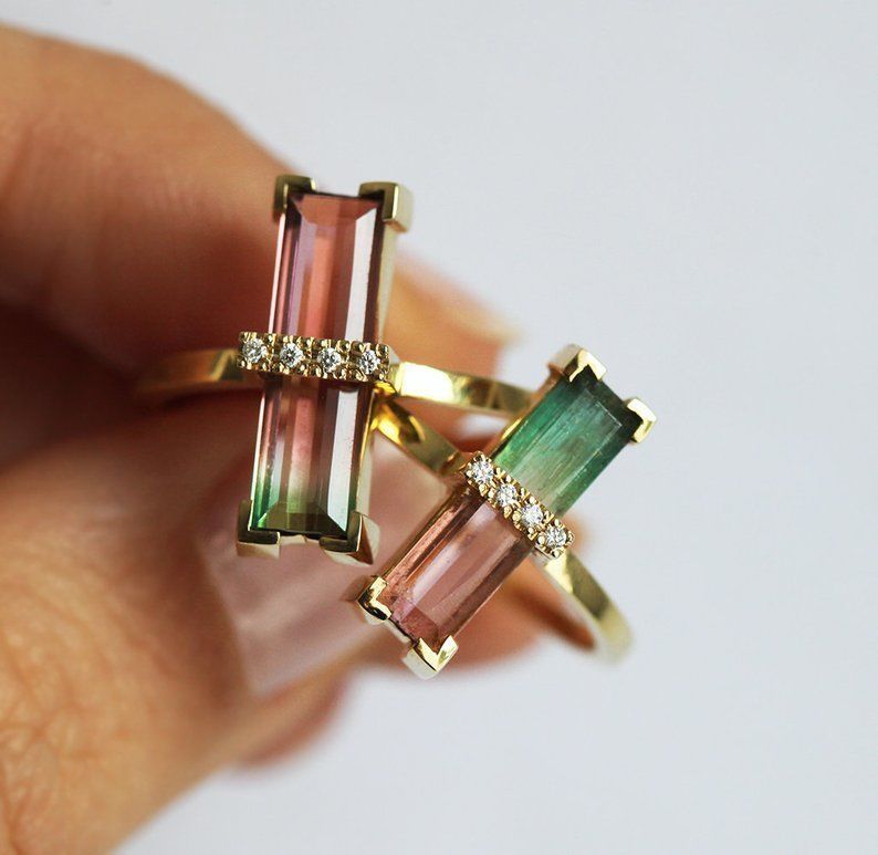 Unique Tourmaline Ring 3D print model_1