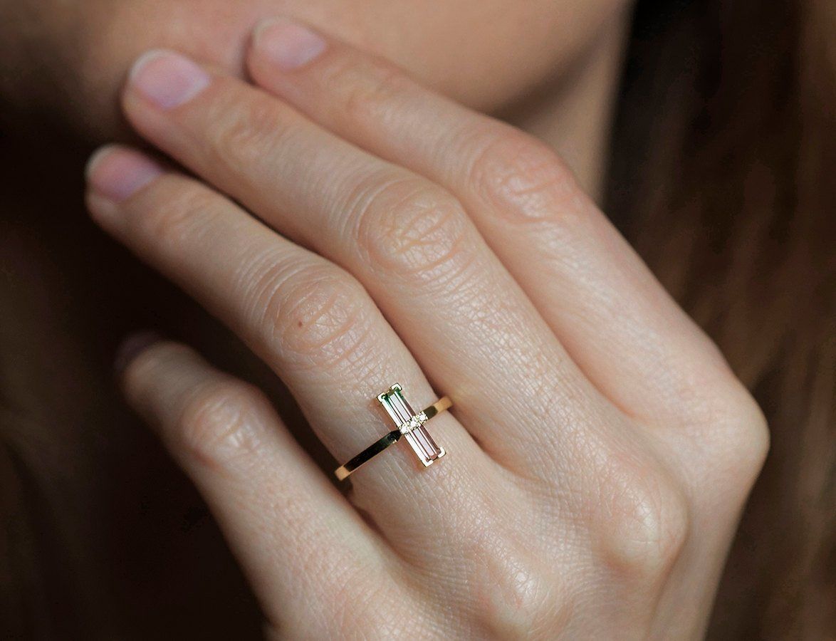 Unique Tourmaline Ring 3D print model_2