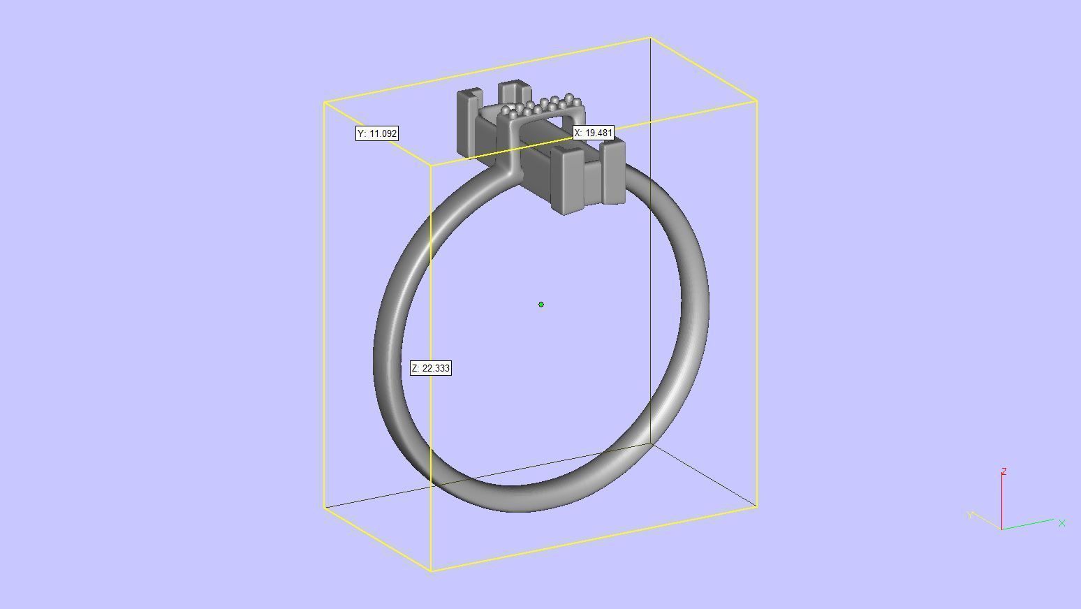 Unique Tourmaline Ring 3D print model_12