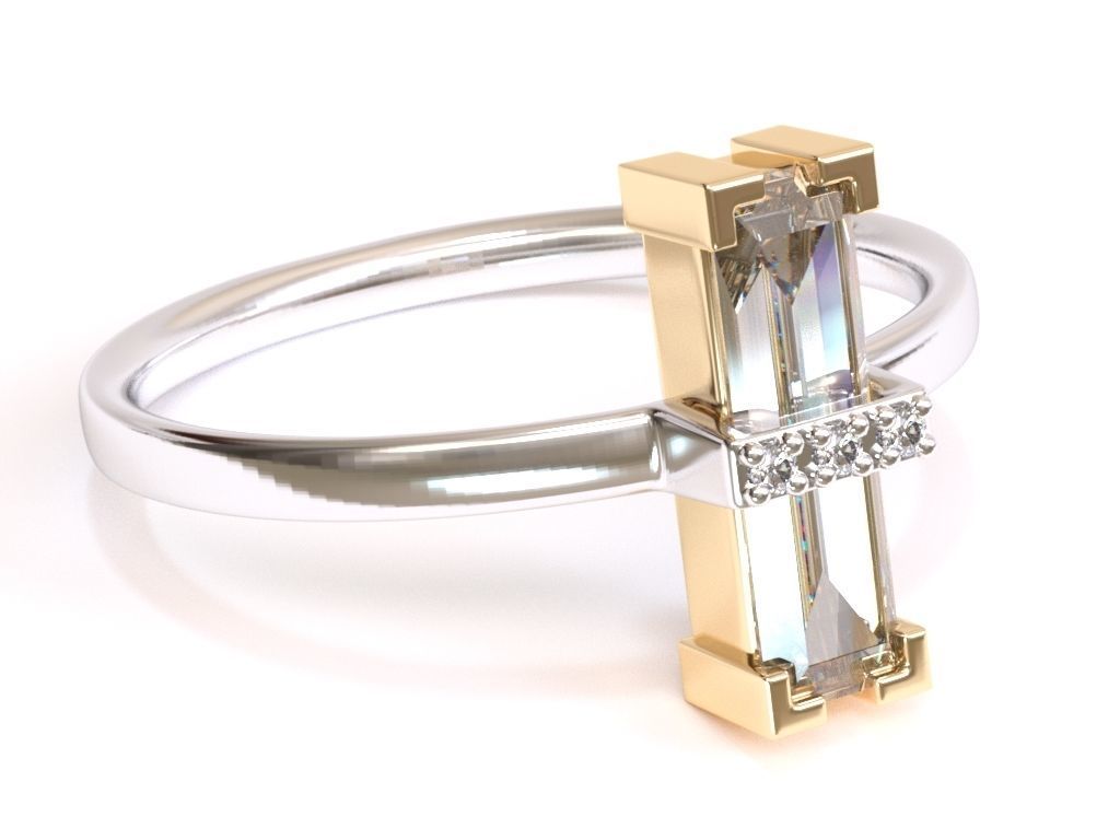 Unique Tourmaline Ring 3D print model_4