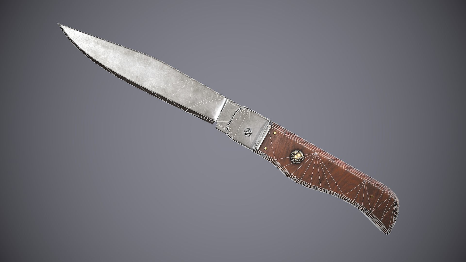 Knife Small Low-poly 3D model_2