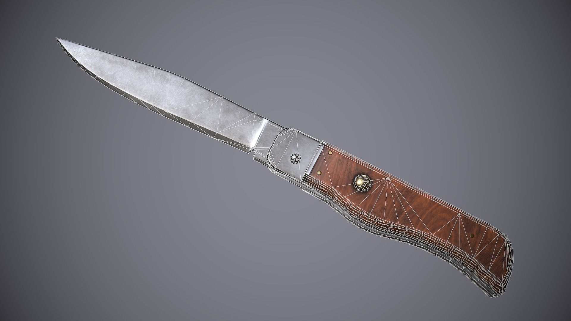 Knife Small Low-poly 3D model_4