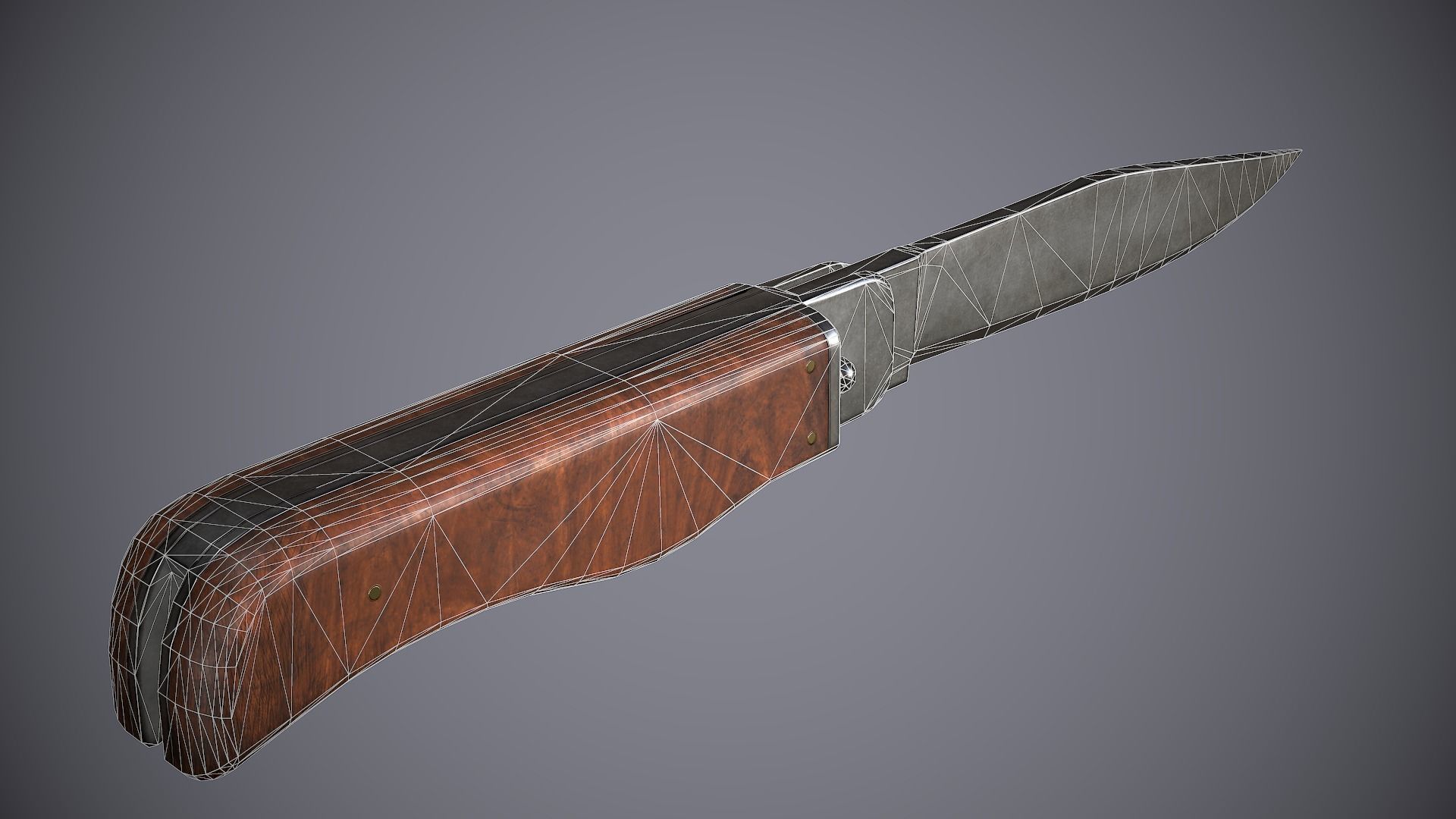 Knife Small Low-poly 3D model_12