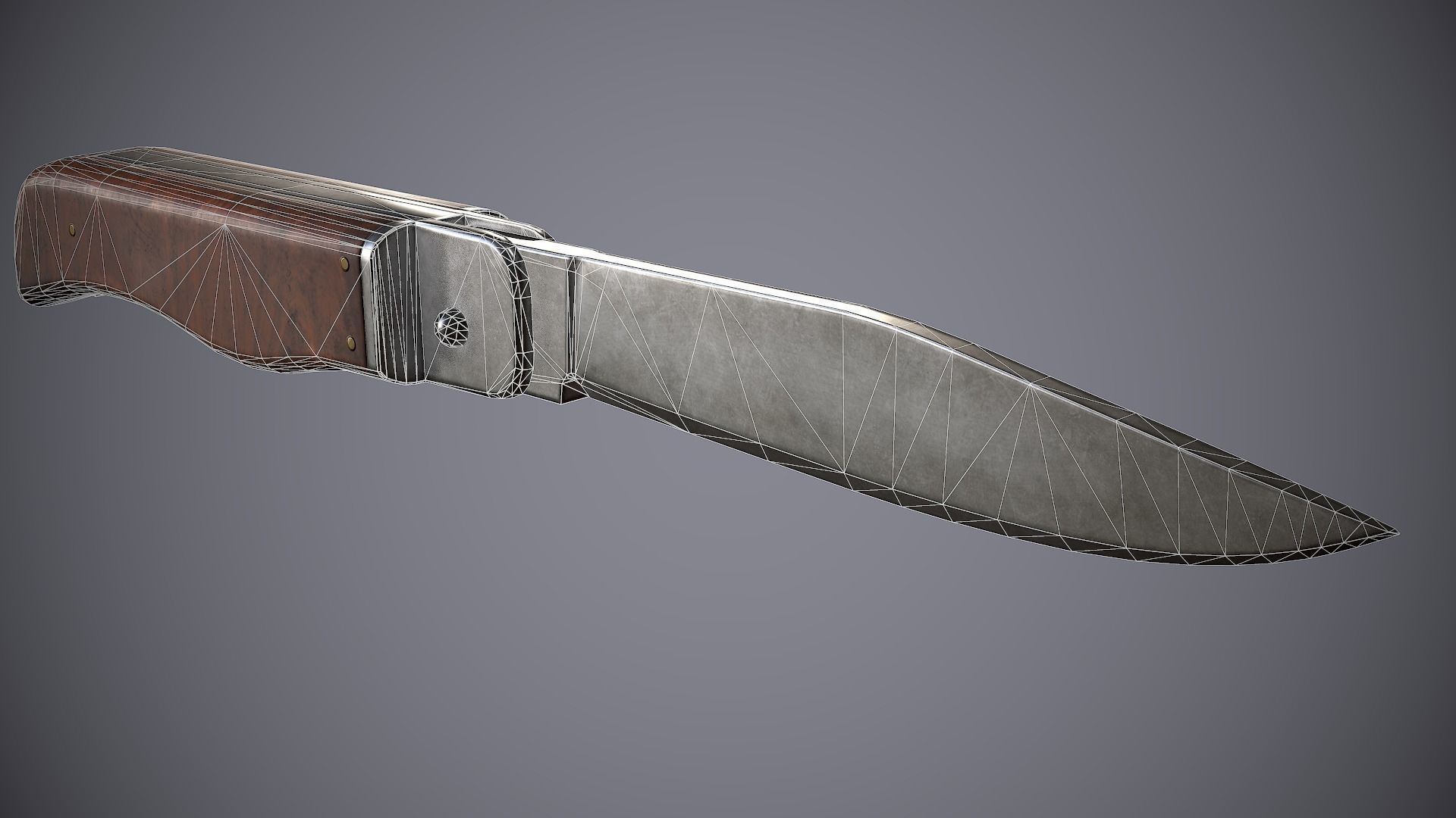 Knife Small Low-poly 3D model_16