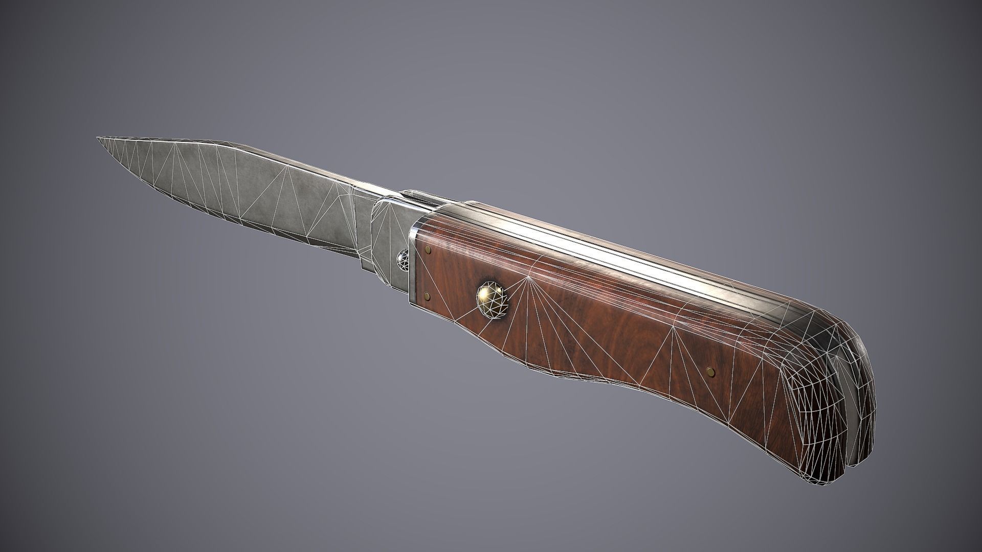 Knife Small Low-poly 3D model_10