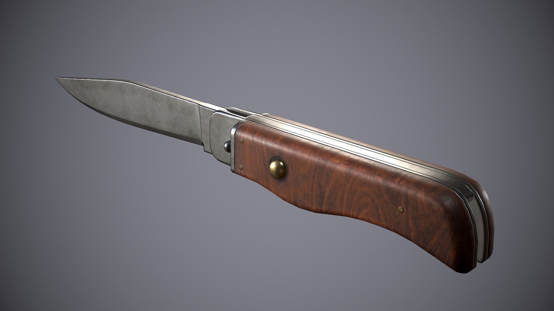 Knife Small Low-poly 3D model_9