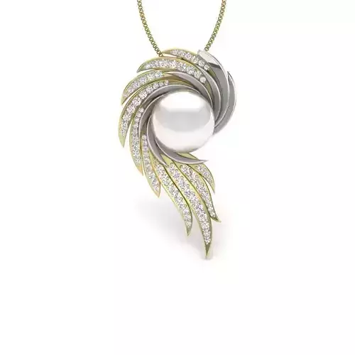 Women pearl pendant 3dm detail 3D print model
