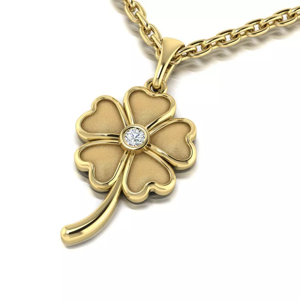 Pendant Clover 3D print model