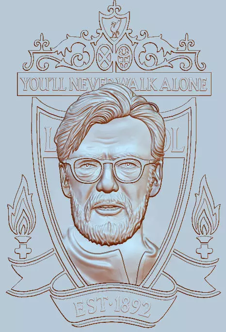 3D models Jurgen Klopp - Liverpool Free 3D print model