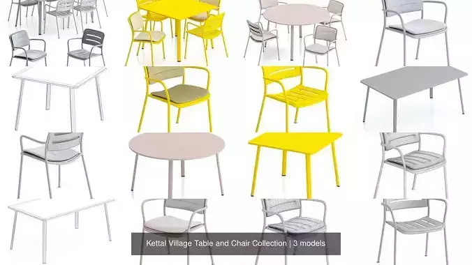 Kettal Village Table and Chair Collection 