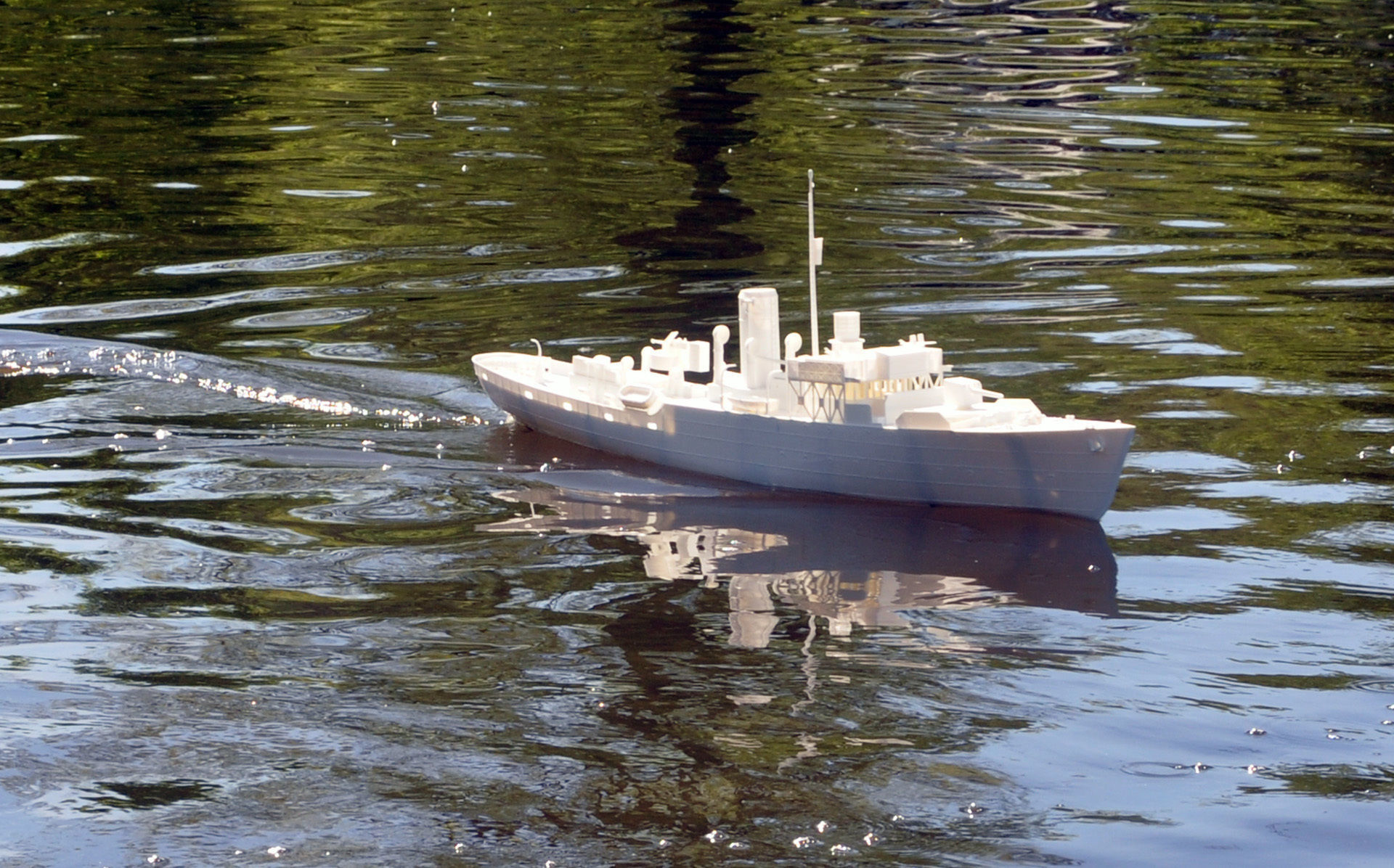 1 48 Flower Class Corvette RC Model Ship 3D print model_6