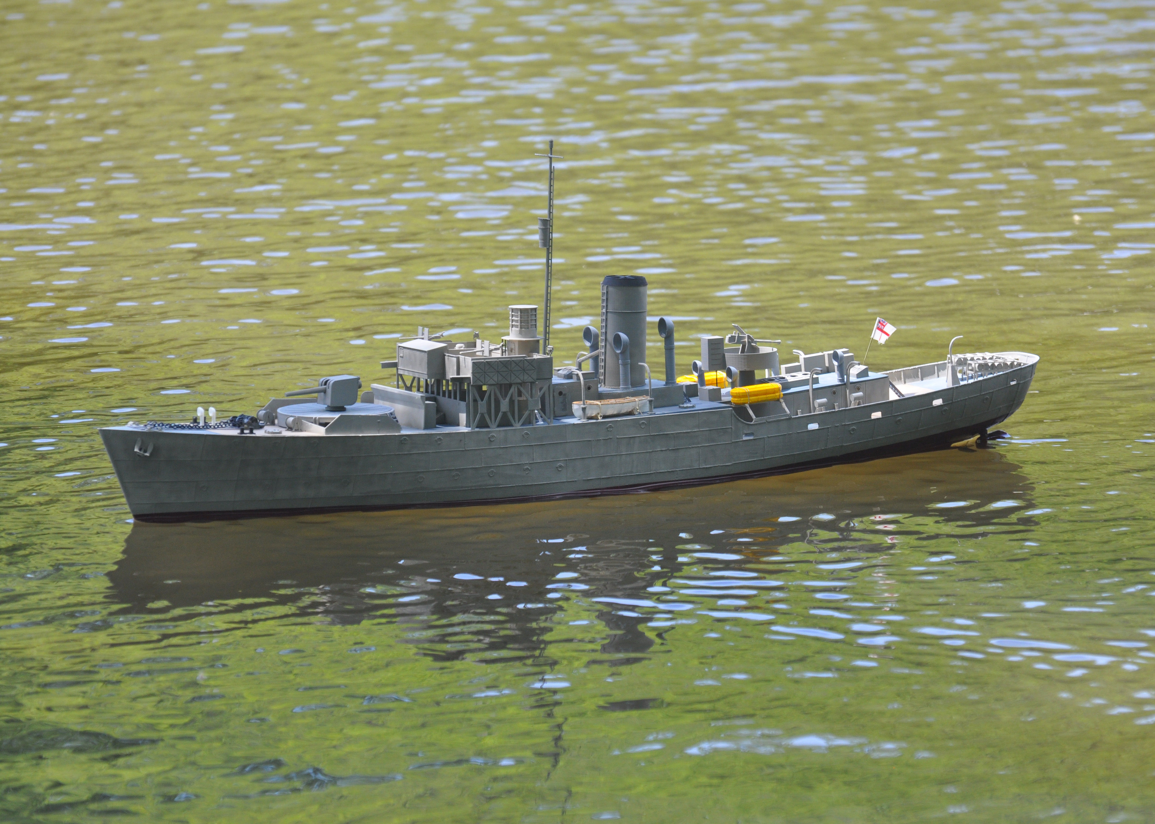 1 48 Flower Class Corvette RC Model Ship 3D print model_4