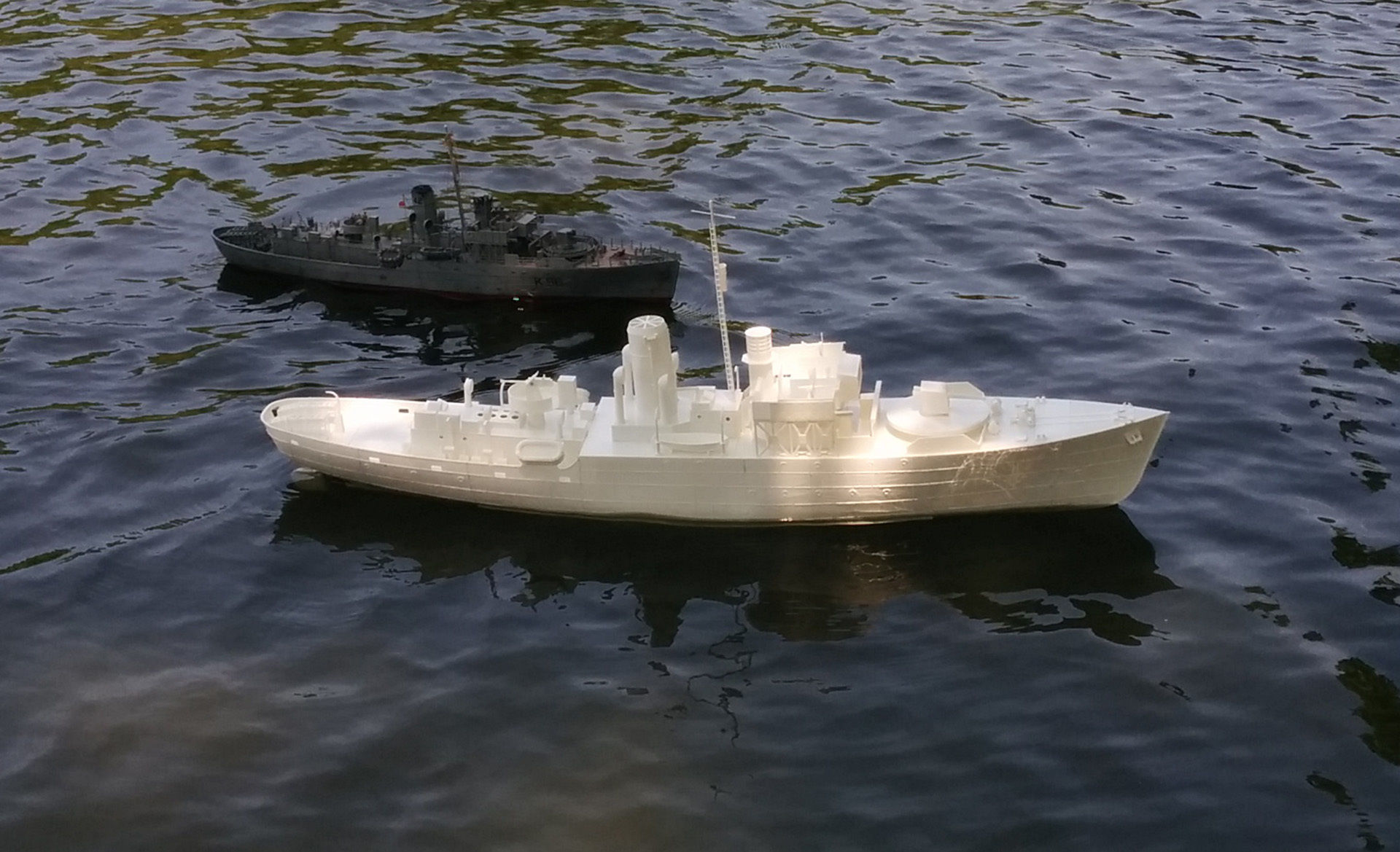 1 48 Flower Class Corvette RC Model Ship 3D print model_7
