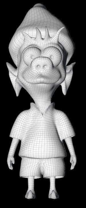 Cartoon Elfo mini-figure 3D print model_9