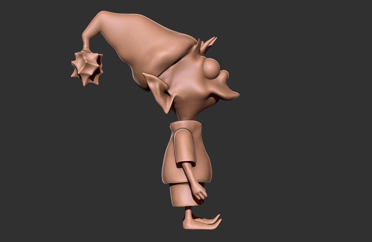 Cartoon Elfo mini-figure 3D print model_3