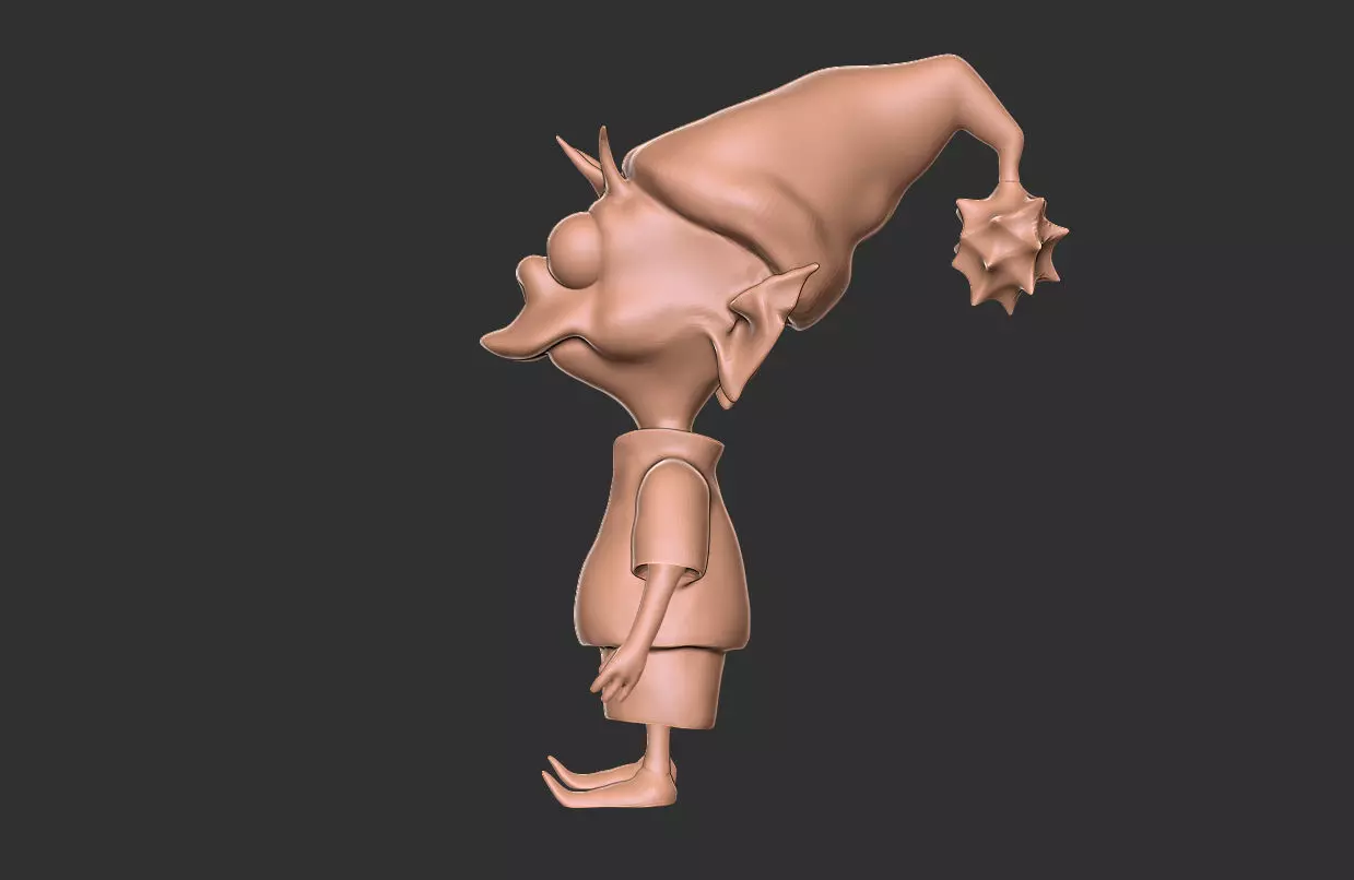 Cartoon Elfo mini-figure 3D print model_0