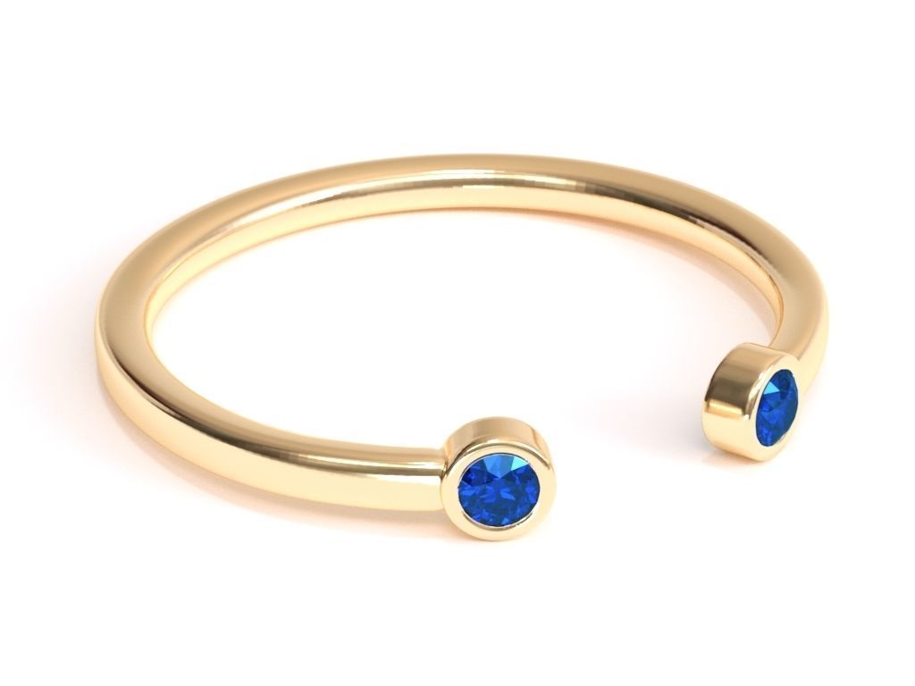 Dual Diamond Ring 3D print model_2