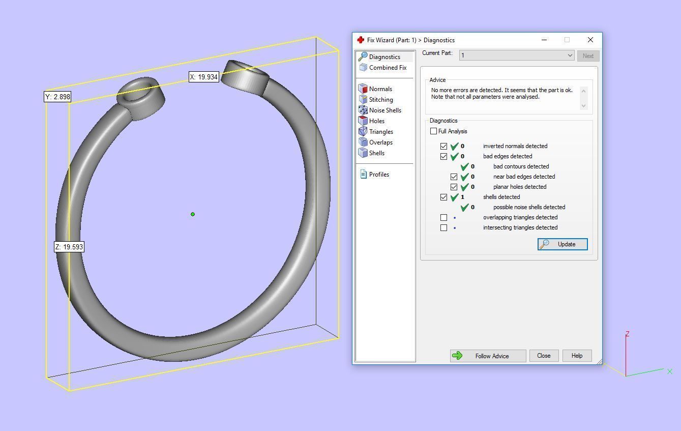 Dual Diamond Ring 3D print model_4