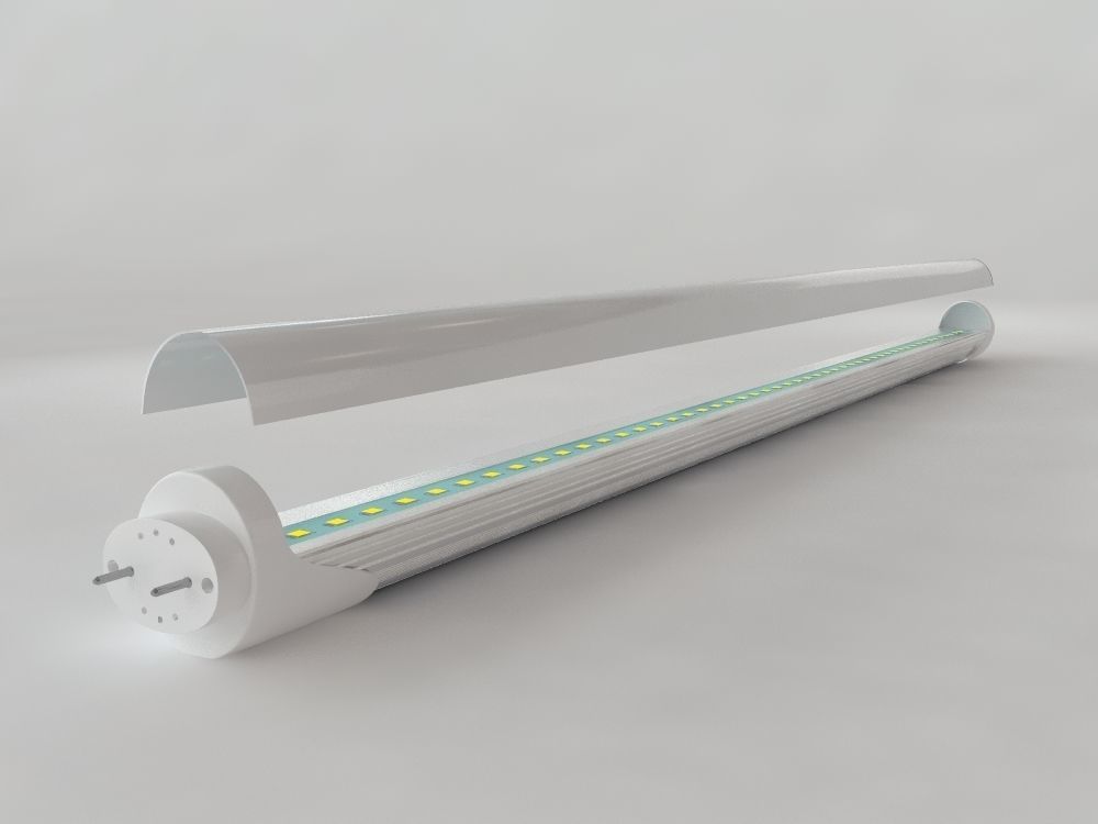 Tube Light 3D model_2