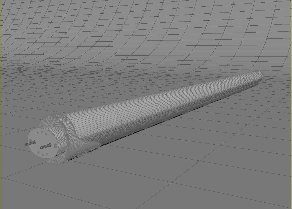Tube Light 3D model_4