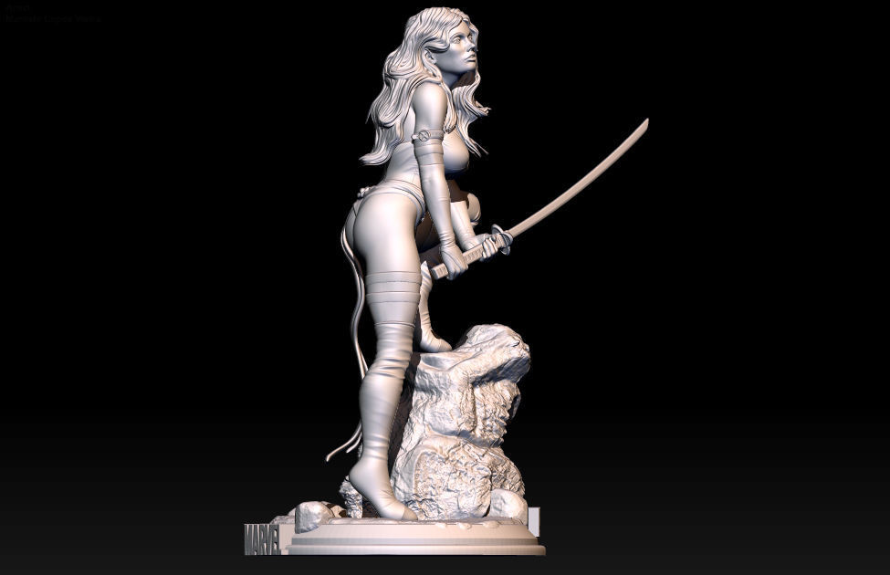Psylocke x-men 3D print model_4