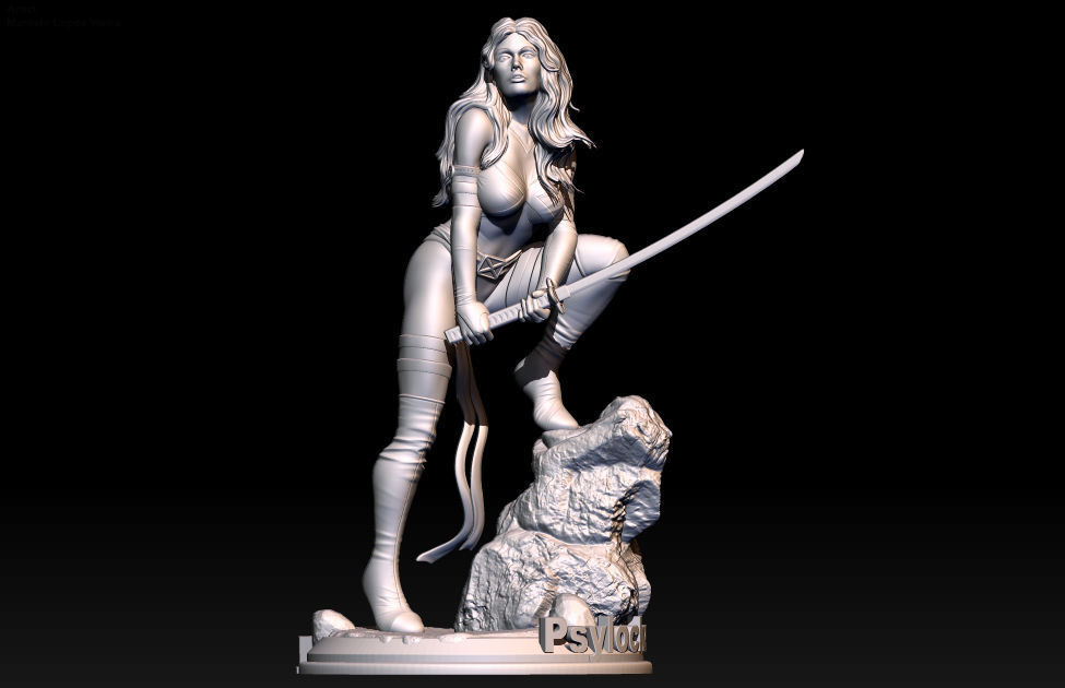 Psylocke x-men 3D print model_1