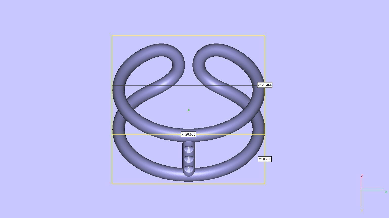 Double Band With Diamonds 3D print model_9
