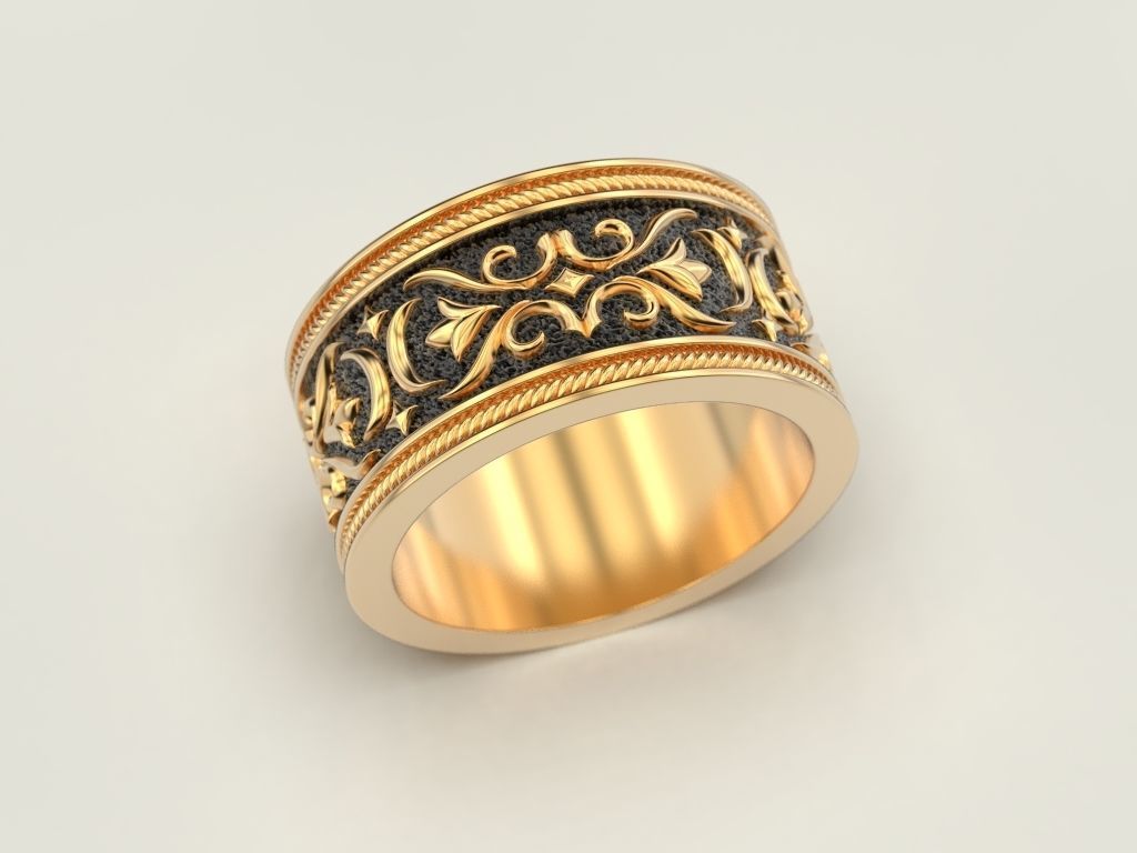 Viking Ring 3D print model_3