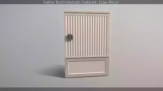 Cable Distribution Cabinet Low-Poly Low-poly 3D model