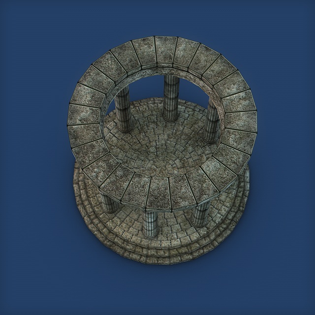 Stone Oracle Temple 3D Model 3D model_2