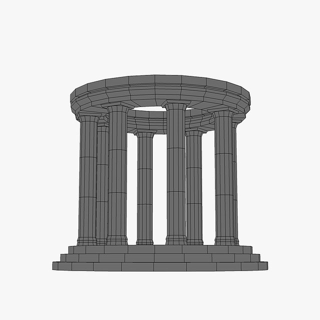 Stone Oracle Temple 3D Model 3D model_6