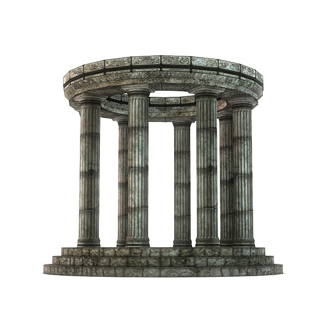 Stone Oracle Temple 3D Model 3D model_1