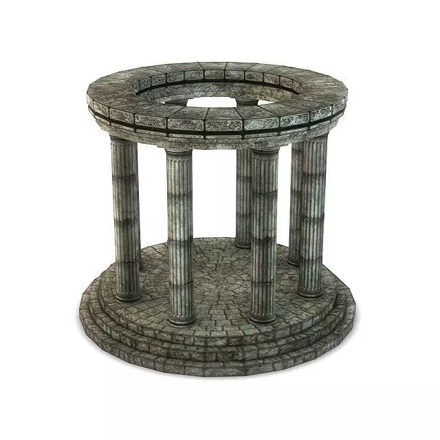 Stone Oracle Temple 3D Model 3D model_0