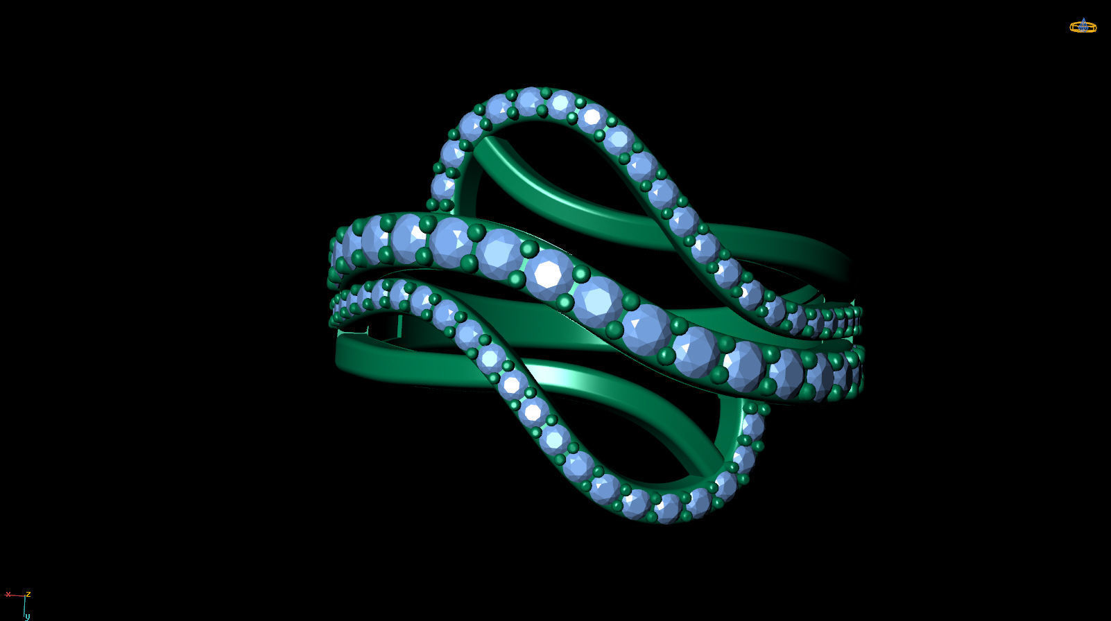 Ring Wave R 0113 3D print model_7