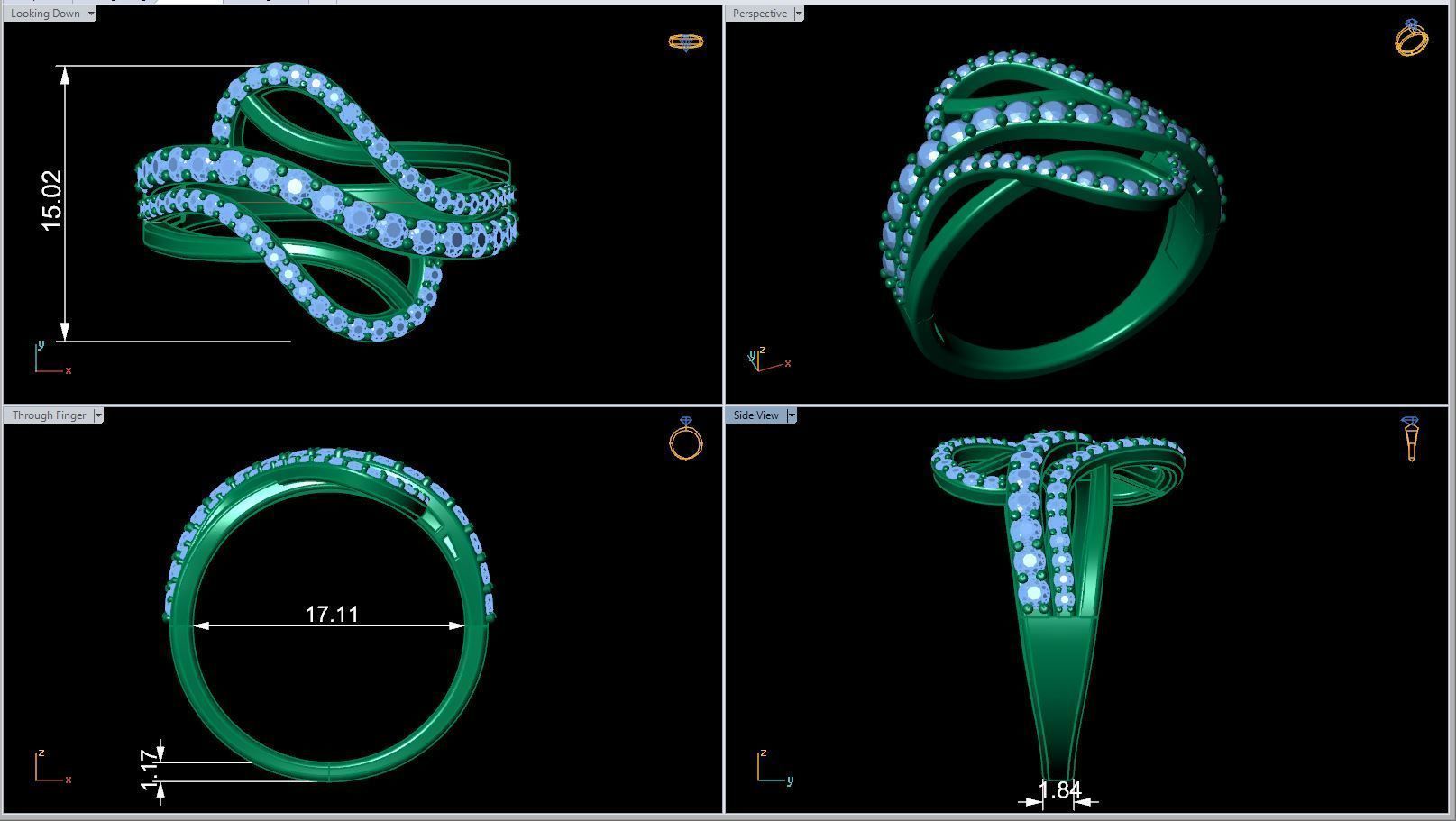 Ring Wave R 0113 3D print model_11