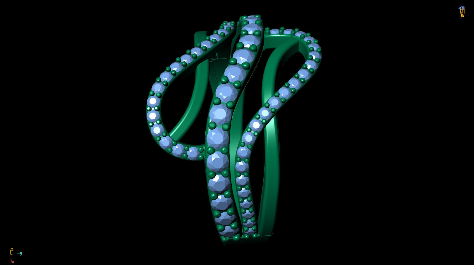 Ring Wave R 0113 3D print model_6