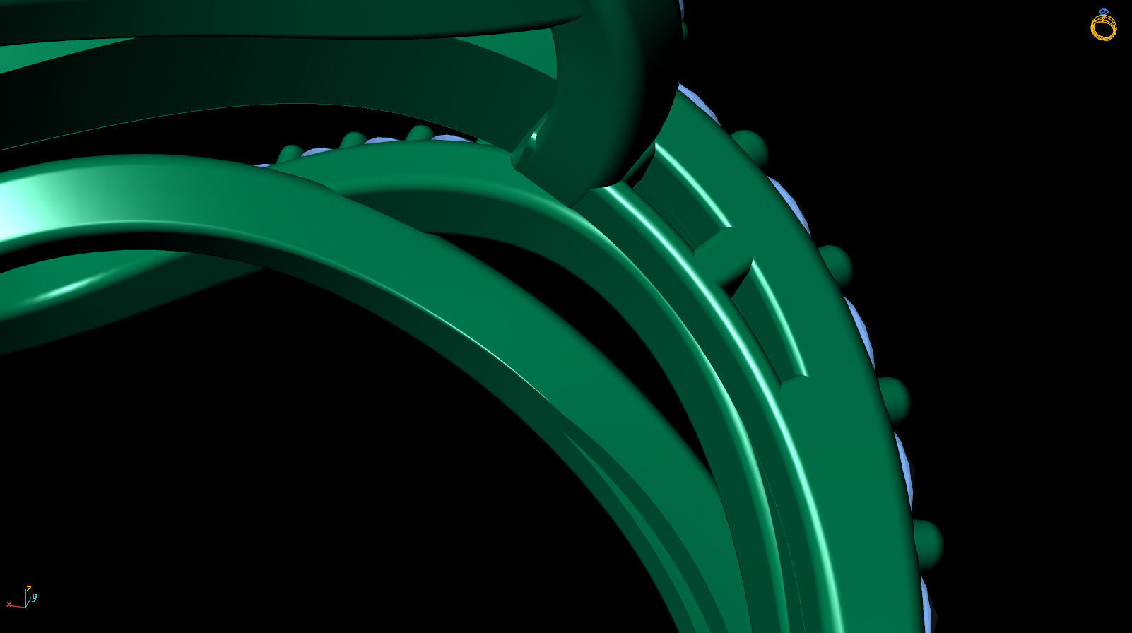 Ring Wave R 0113 3D print model_10