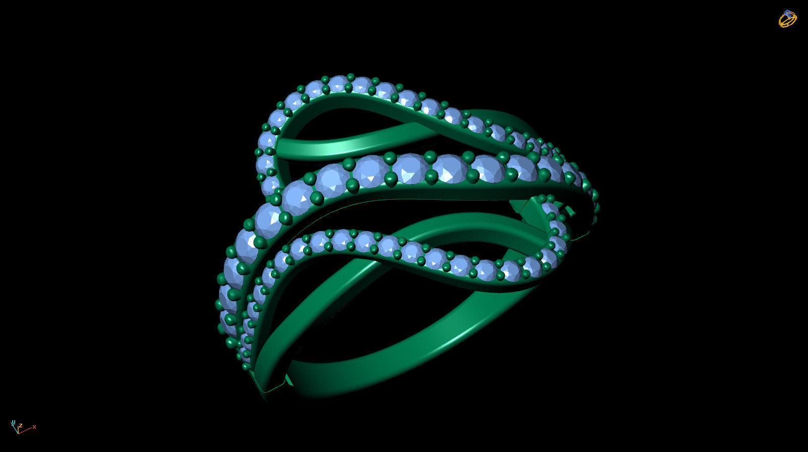 Ring Wave R 0113 3D print model_16