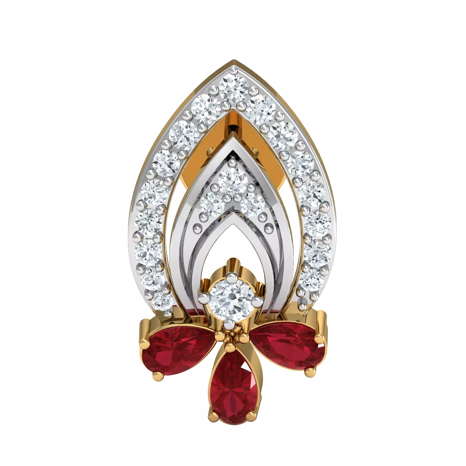 Ruby Fashion Earring 3D print model