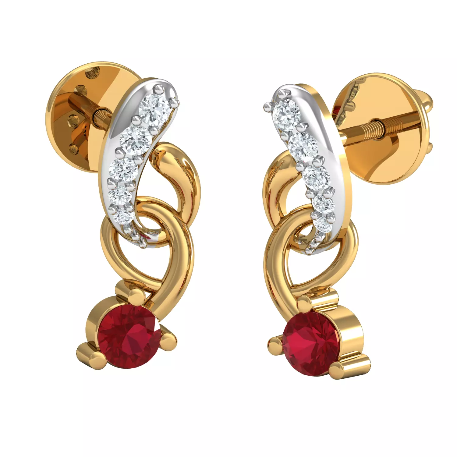 Ruby Knot Fashion Earring 3D print model