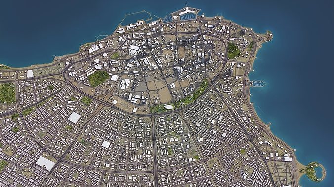 Kuwait Low-poly 3D model 4