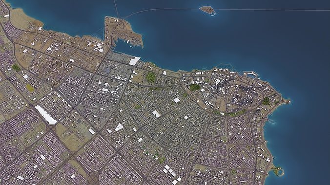 Kuwait Low-poly 3D model 6