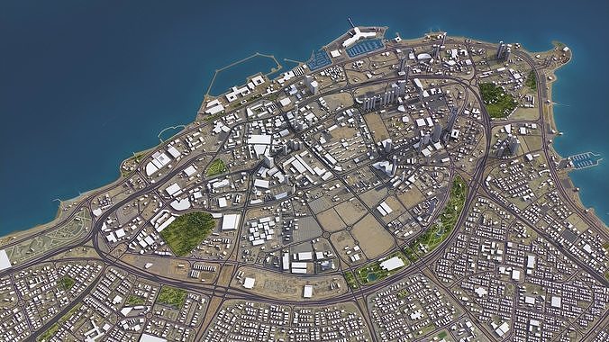 Kuwait Low-poly 3D model 3