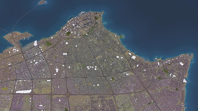 Kuwait Low-poly 3D model 7