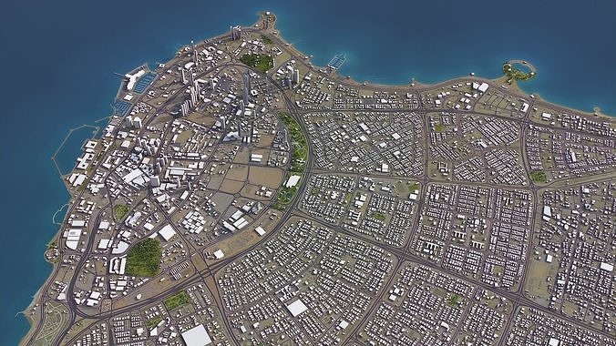 Kuwait Low-poly 3D model 5