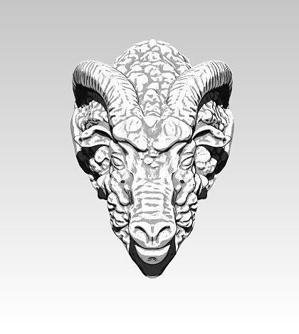 High Detailed Ram Ring  3D print model
